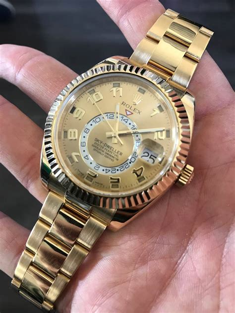 rolex sky-dweller gold